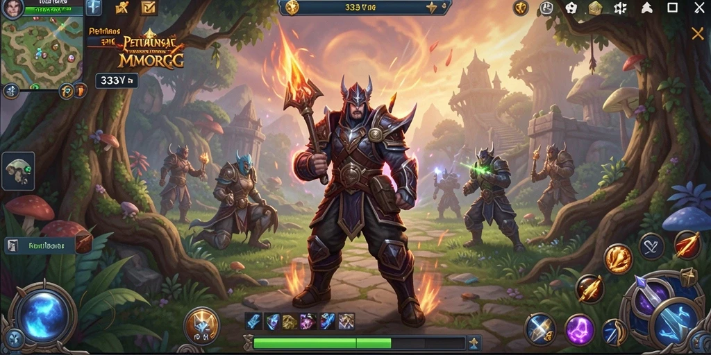 Tampilan seru dari gameplay MMORPG yang mendebarkan.
