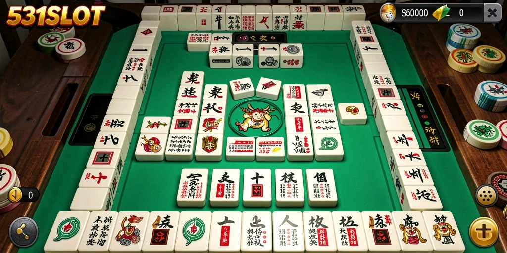 Tampilan gameplay seru dalam permainan Mahjong 531SLOT.