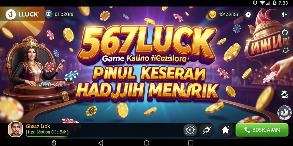 Screenshot permainan 567LUCK menampilkan keseruan bermain kasino.