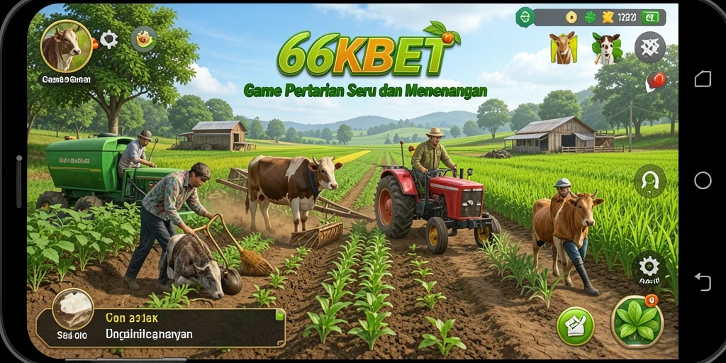 Screenshot 66KBET menampilkan gameplay bertani yang seru dan interaktif.