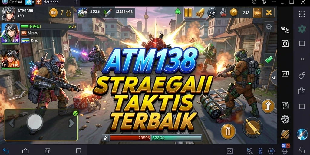Tangkapan layar menunjukkan aksi gameplay strategis seru yang ada di ATM138.