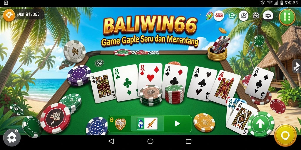 Tampilan menarik dari gameplay BALIWIN66 saat bermain Gaple.