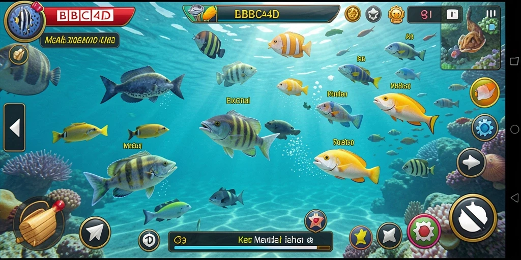 Tampilan gameplay Tembak Ikan menarik dari BBCA4D.
