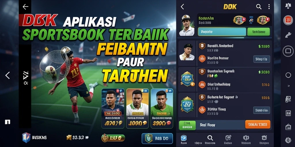 Tampilan gameplay aplikasi Sportsbook DKK yang menarik.