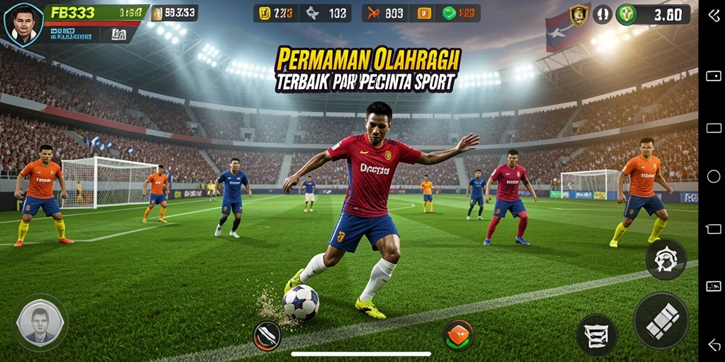 Tangkapan layar utama FB333 menampilkan aksi seru dalam permainan olahraga.
