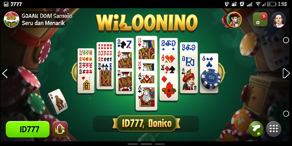 Tampilan seru gameplay game Domino ID777.
