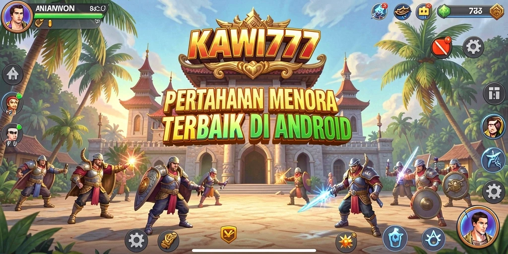 Tampilan gameplay KAWI777 yang menegangkan dalam genre Tower Defense.