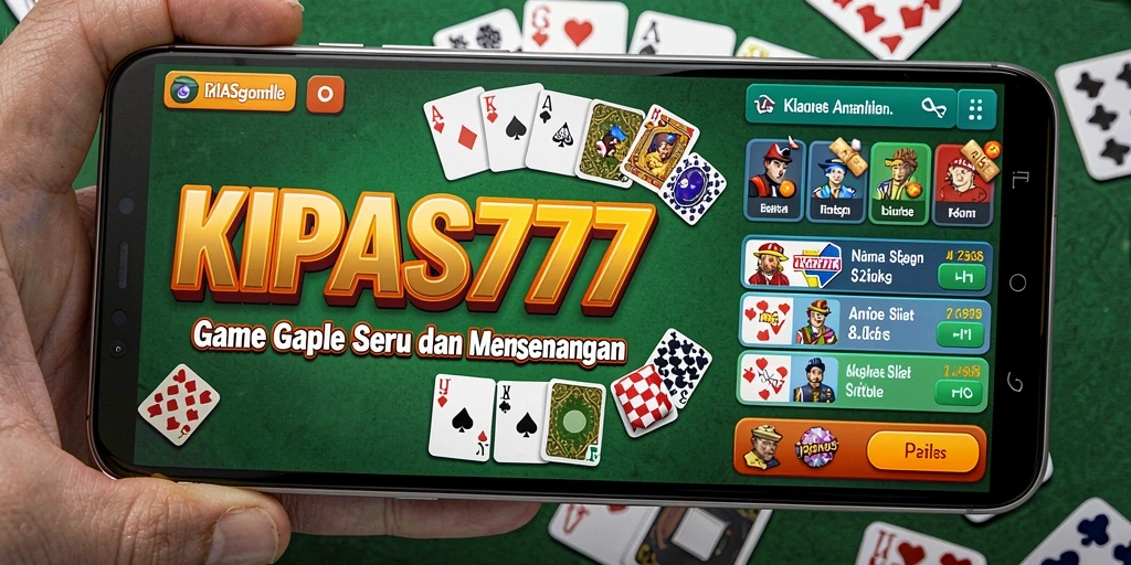 Screenshot utama KIPAS777 menunjukkan pemain sedang asyik bermain Gaple.