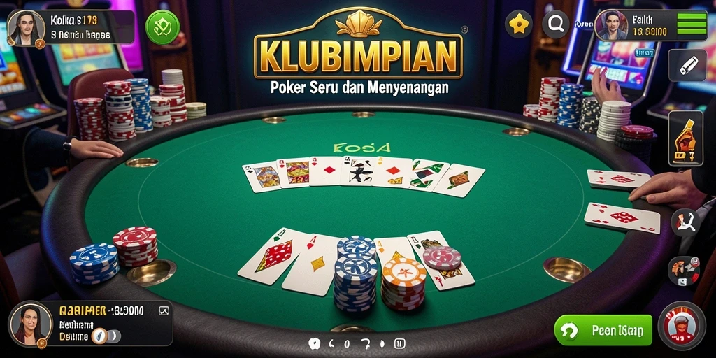 Tampilan gameplay menegangkan dalam KLUBIMPIAN dengan grafik memukau.