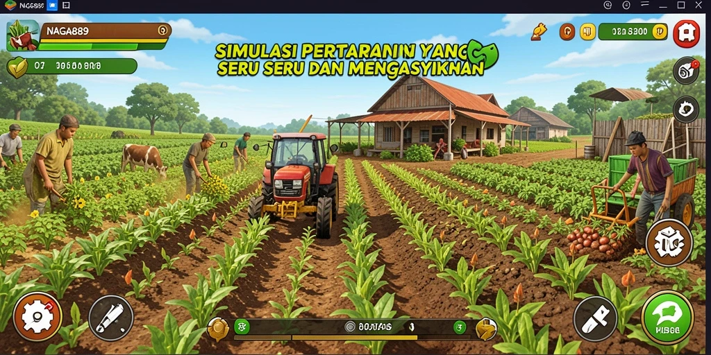 Tampilan gameplay NAGA889 yang seru dan menarik di ladang.