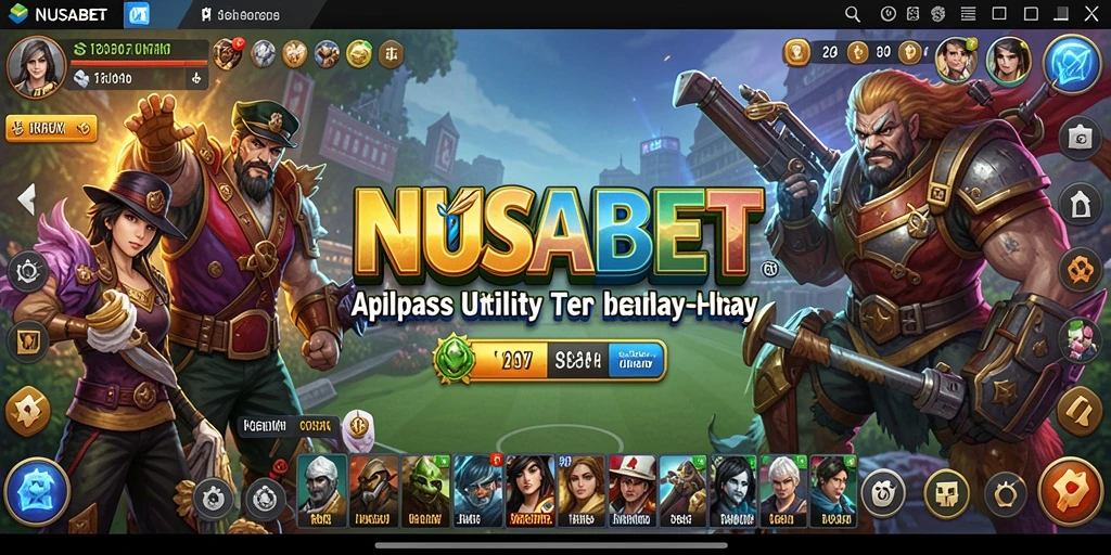 Tampilan utama NUSABET dengan berbagai fitur Utility yang bermanfaat.