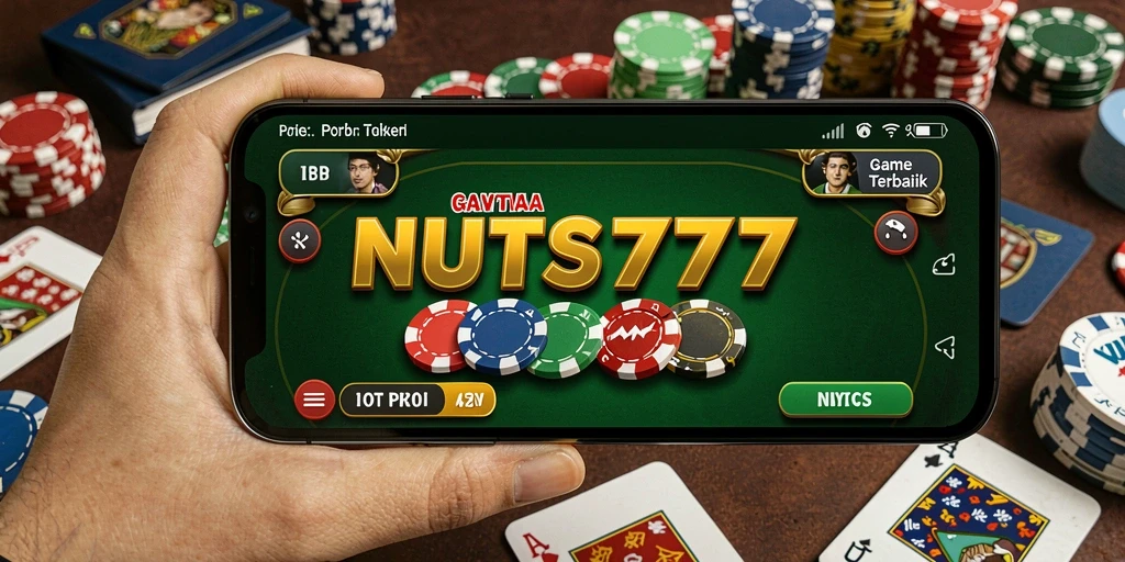Tampilan gameplay seru di NUTS777 saat bermain Poker.