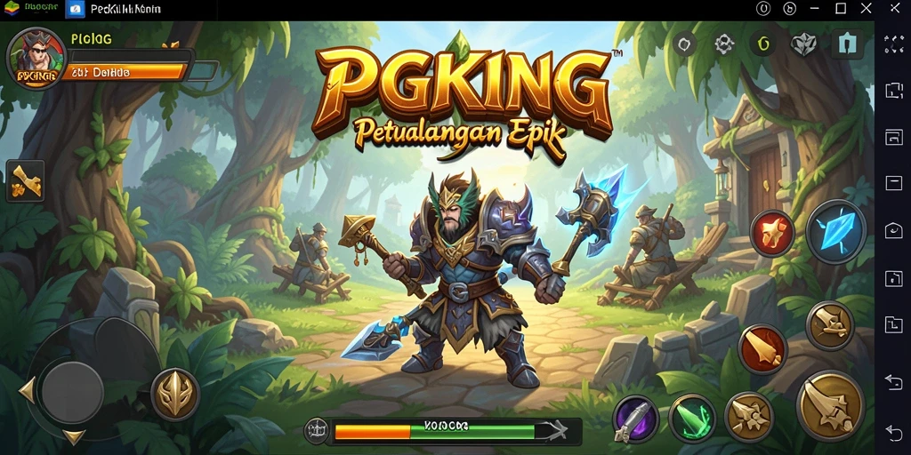 Screenshot PGKING menampilkan aksi seru dalam pertarungan RPG.