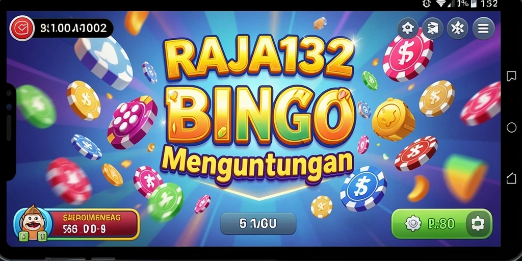 Screenshot permainan Bingo RAJA132 dengan tampilan menarik dan gameplay seru.