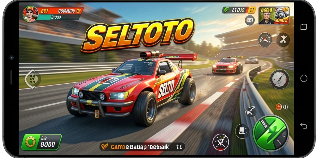 Tampilan gameplay balap yang menegangkan dan dinamis dari SELTOTO.