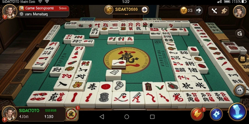 Tangkapan layar gameplay Mahjong di SIDAKTOTO yang menarik.