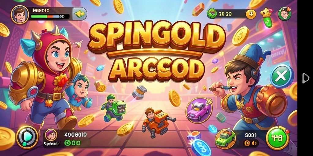 Tampilan gameplay menarik dari SPINGOLD dengan aksi seru.