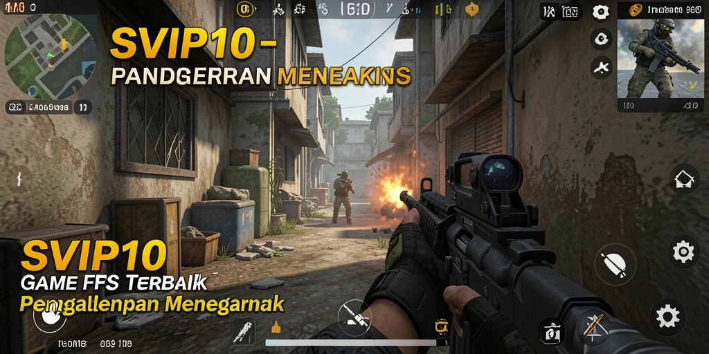 Screenshot utama SVIP10 menunjukkan aksi gameplay FPS yang intens dan seru.