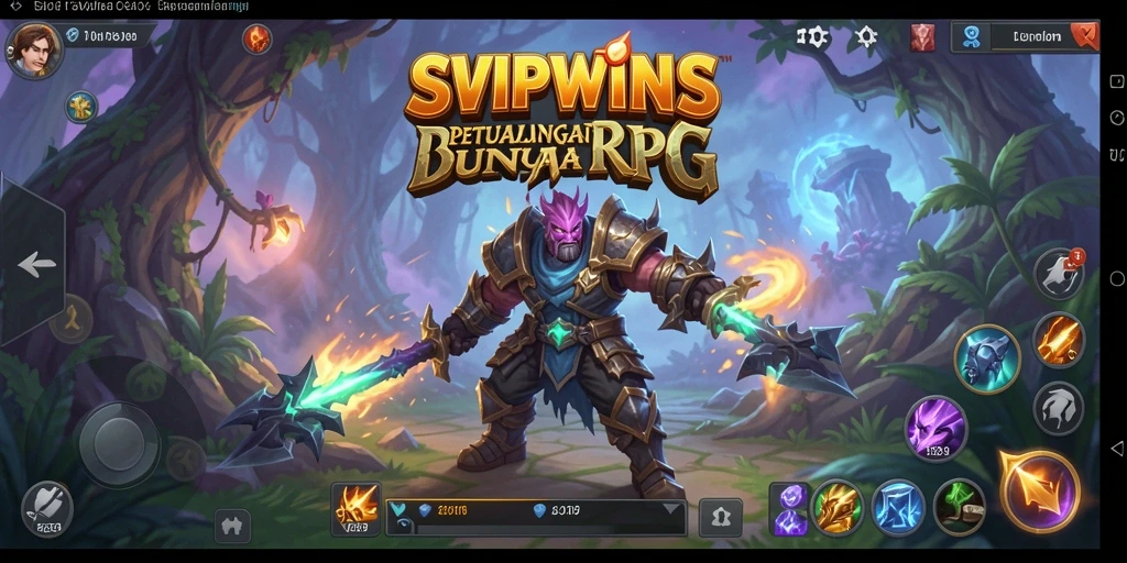 Screenshot menampilkan karakter beraksi dalam pertempuran RPG yang epik.