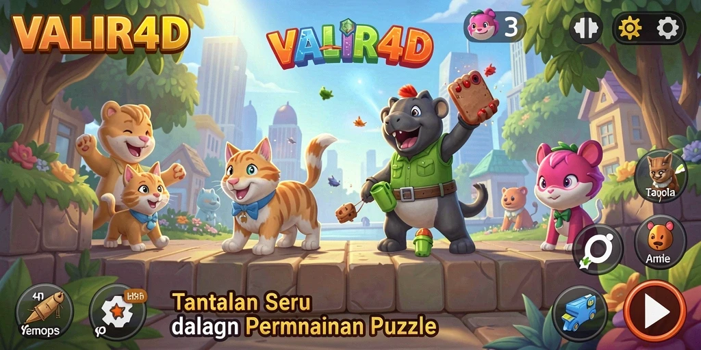 Tampilan gameplay <strong>VALIR4D</strong> yang menarik dan penuh tantangan puzzle.